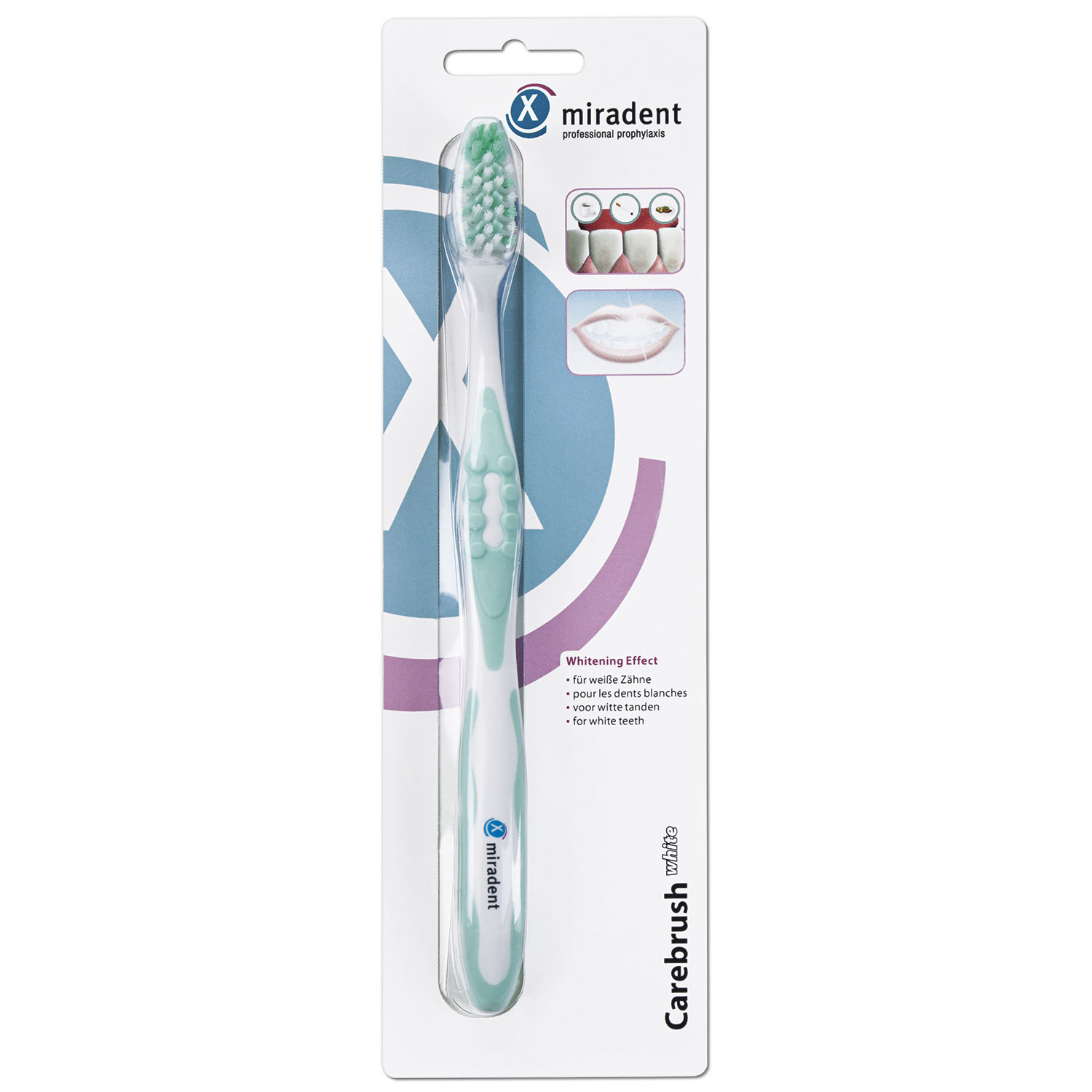 Whitening Tandbørste MIRADENT Carebrush GRØN