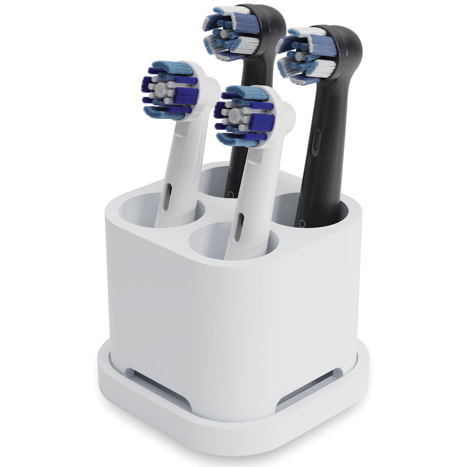 Halter für 4 Bürstenköpfe Qikfresh Silikon WEISS