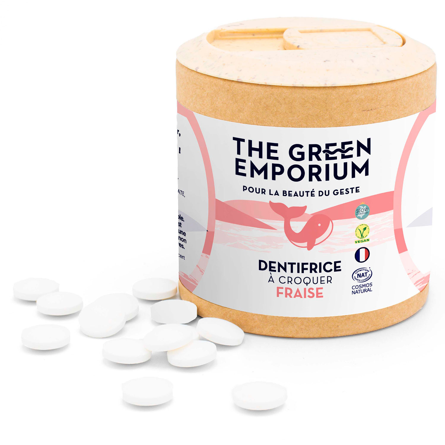 Zahnpasta-Tabletten The Green Emporium Strawberry 120 Stk.