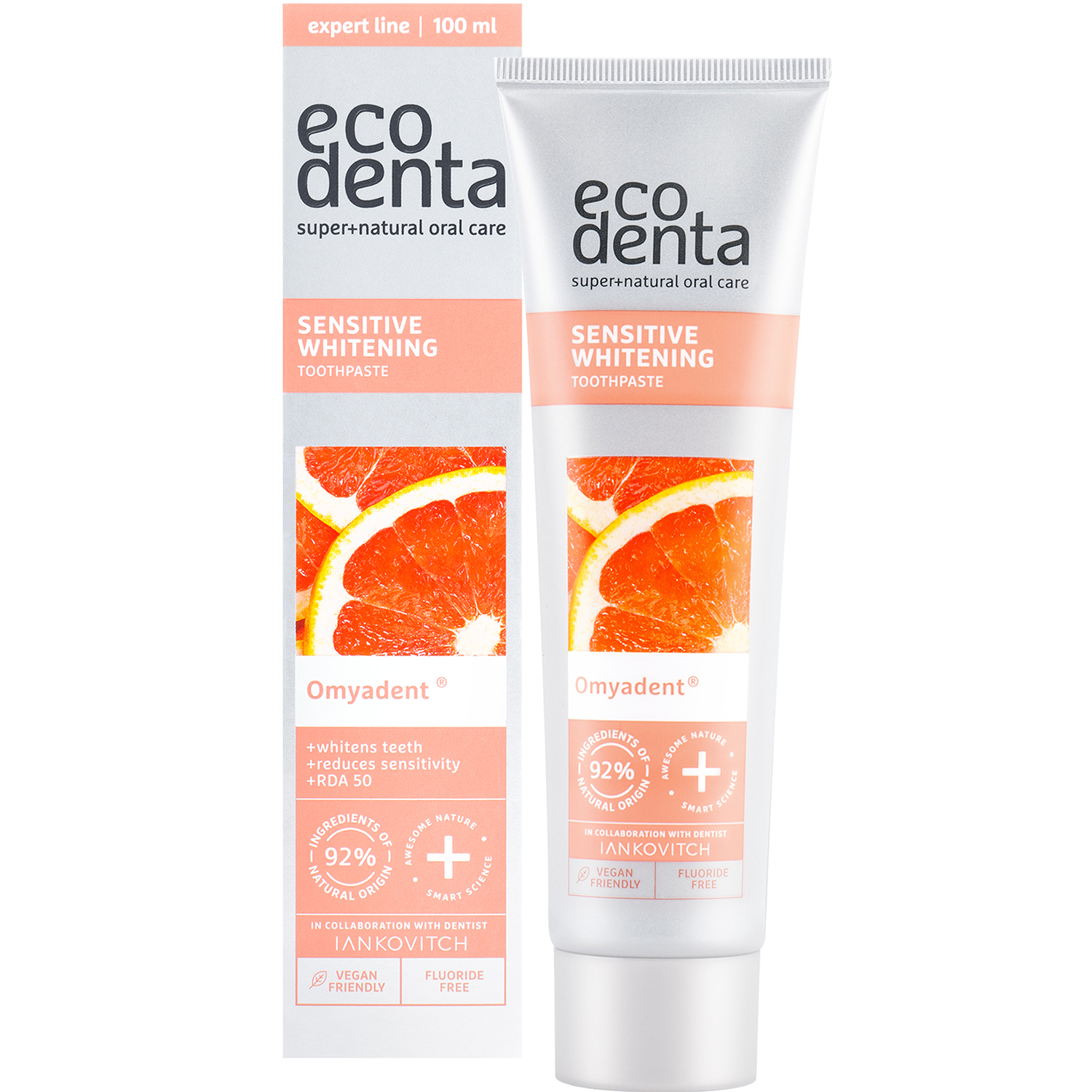 Natürlich Hydroxyapatite Whitening Zahnpasta ECODENTA Sensitive Omyadent 75 ml