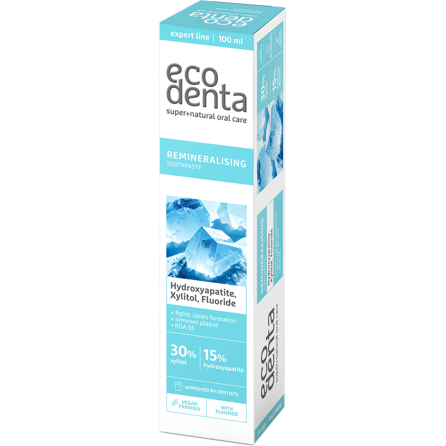 Hydroxyapatit & Xylitol Tandpasta ECODENTA Remineralising 75 ml - EcoDenta Tandpasta