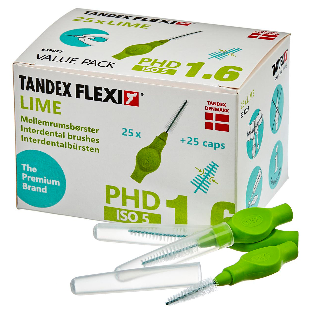 Tandex Flexi 25 Stk. Konische Spaltbürsten ISO 5 LIME