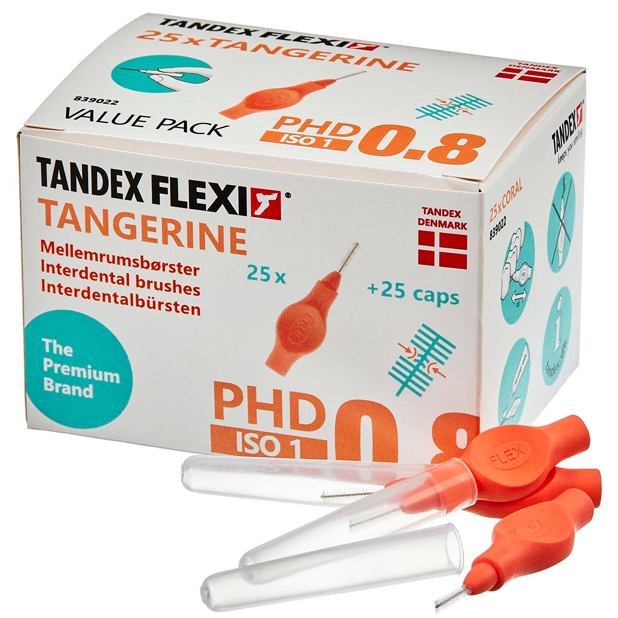 Tandex Flexi 25 Stk. Spaltbürsten ISO 1 TANGERINE