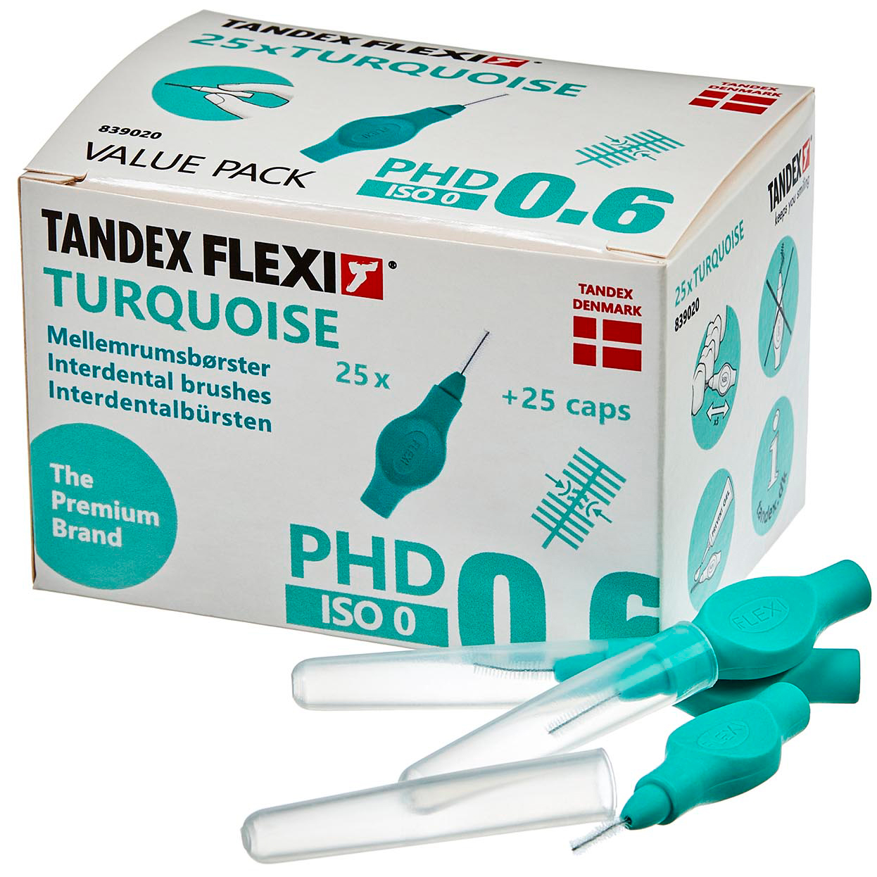 Tandex Flexi 25 Stk. Spaltbürsten ISO 0 TURQUOISE