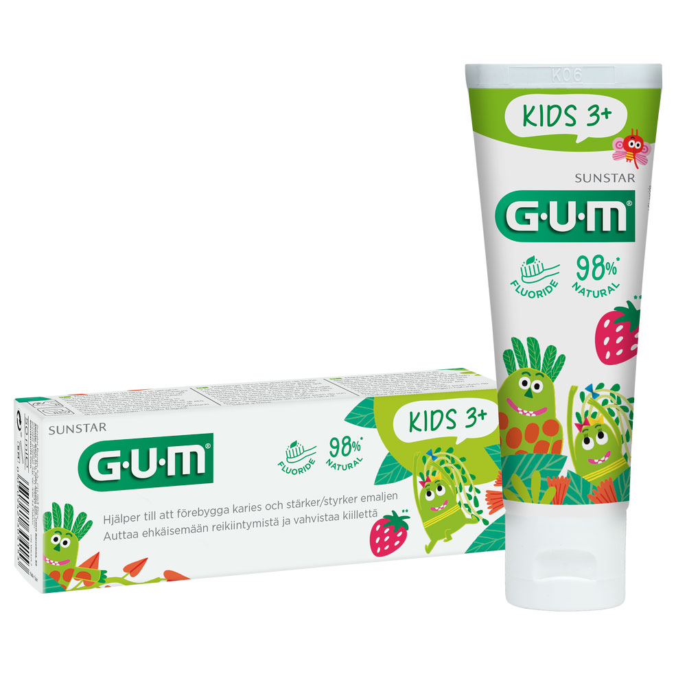 GUM Børnetandpasta Kids Strawberry 3+ 50 ml