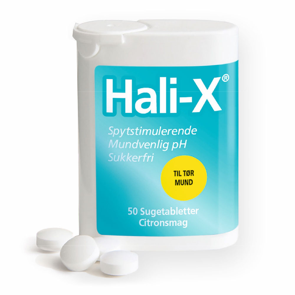 Hali-X Til Tør Mund Sukkerfrie Citrus Sugetabletter 50 stk.
