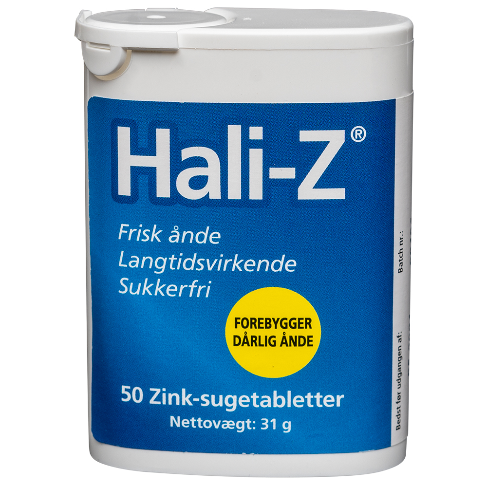 Hali-Z Zink Sugetabletter mod dårlig ånde 50 stk