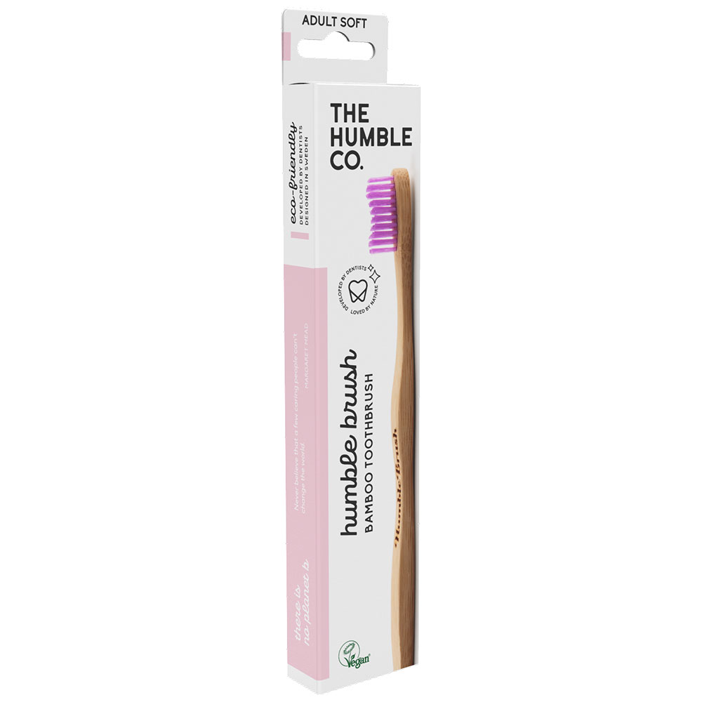 The Humble Co. SOFT Bambuszahnbürste. Weiche Borsten PINK