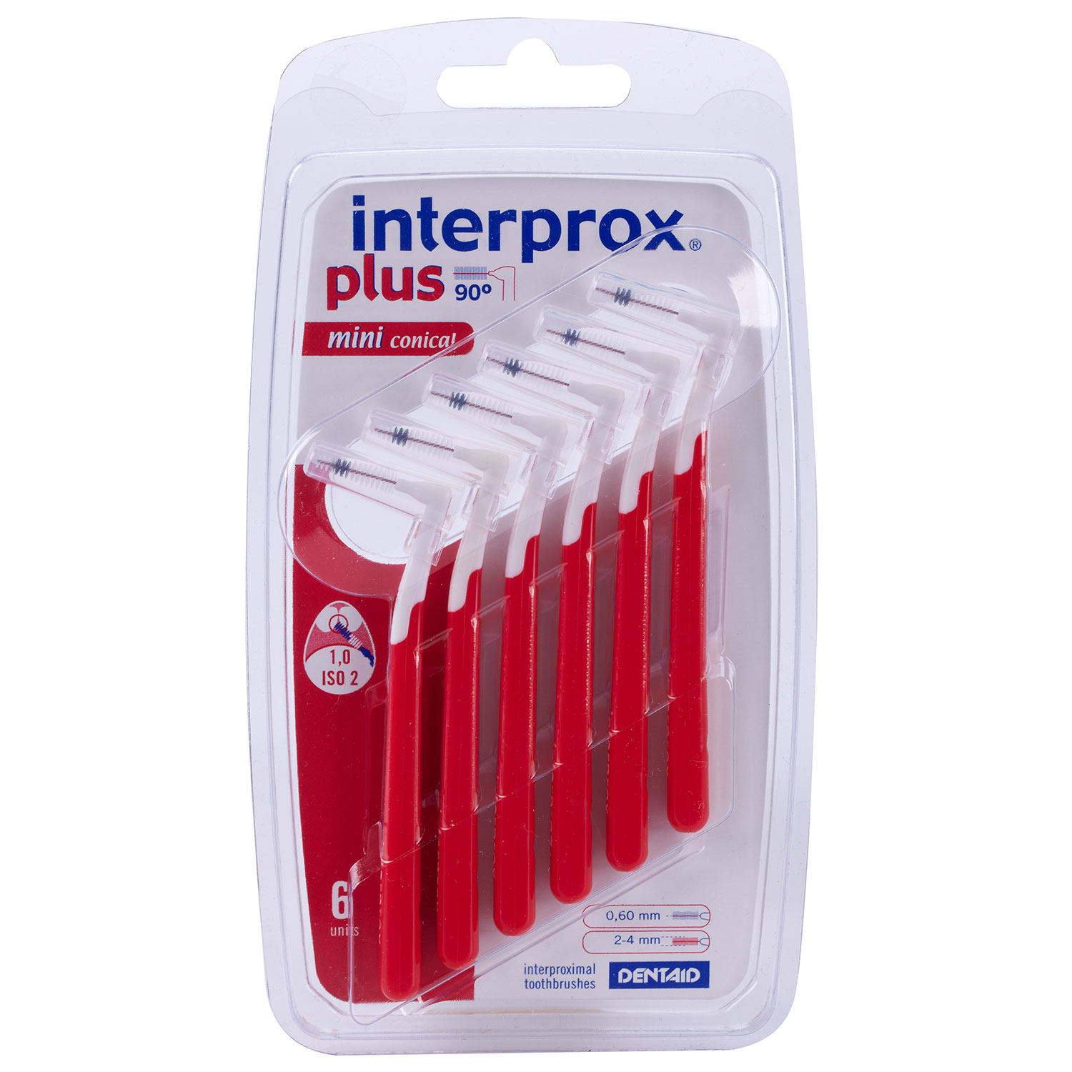 Interprox Plus Mini Conical Mellemrumsbørster 0.6 mm RØD