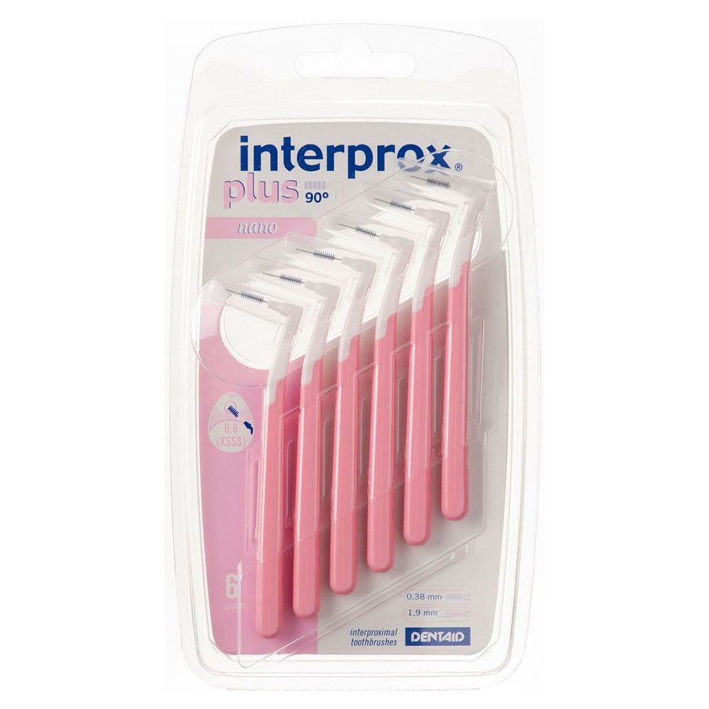 Interprox Plus Mellemrumsbørster Nano 0.38 mm PINK