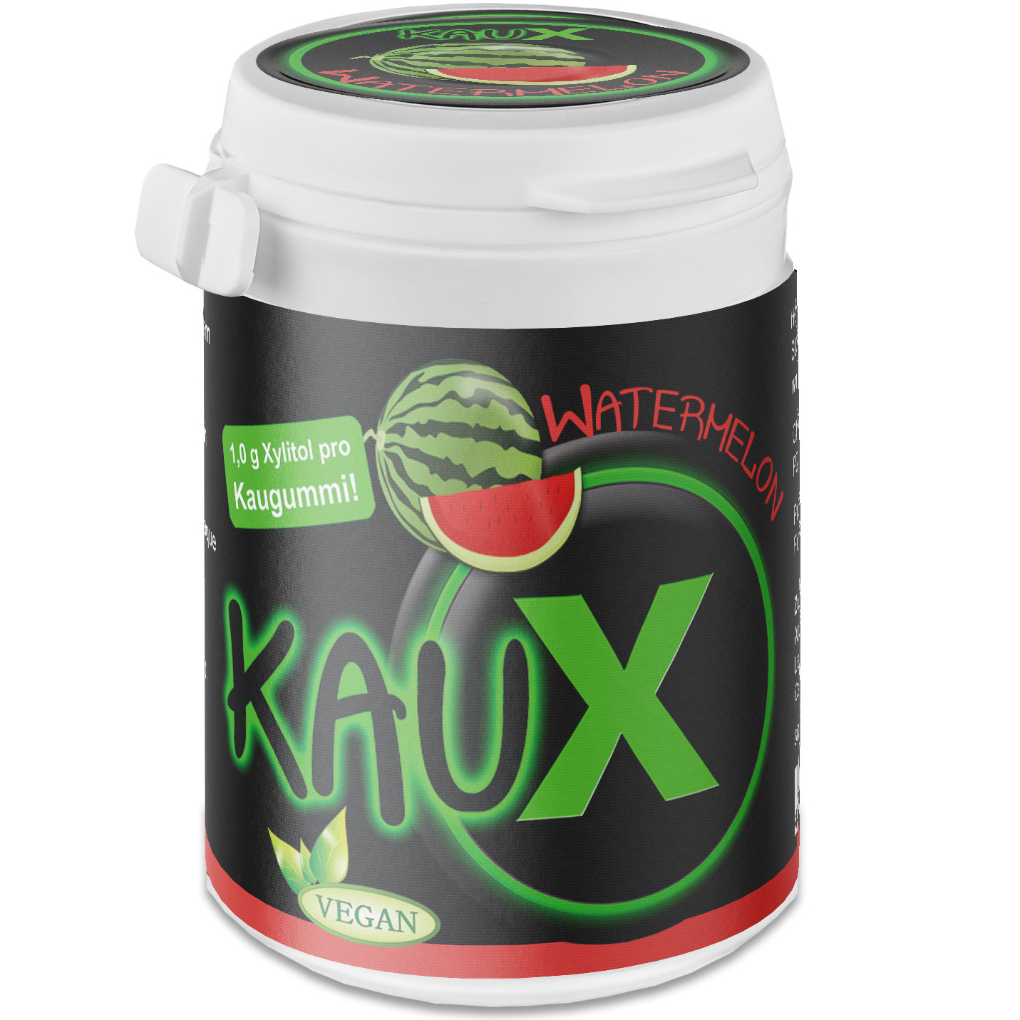 Natürlicher Xylitol-Kaugummi KAUX Watermelon 40 Stk. 60 g