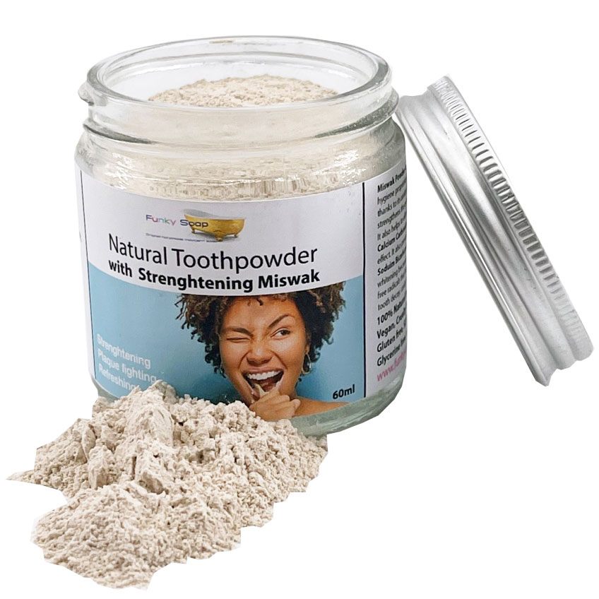 Natürliches Zahnpastapulver Funky Soap Stärkendes Miswak
