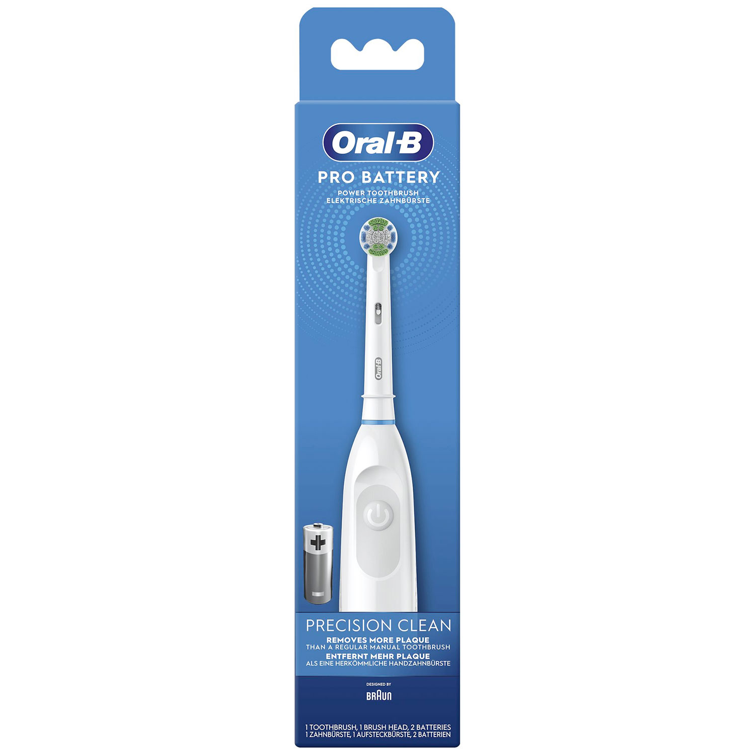 Oral B Pro Batteri El-tandbørste Advance Power White