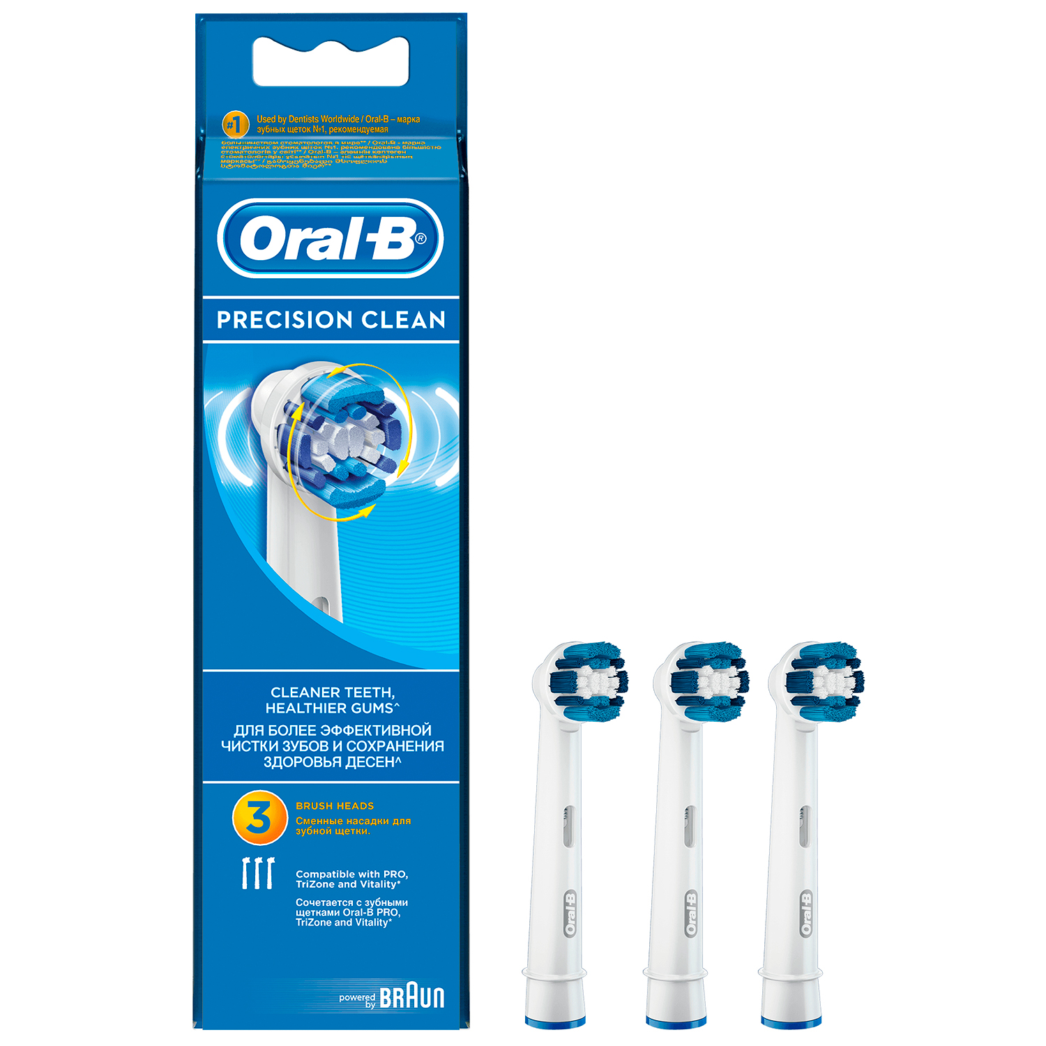 Oral-B Precision Clean Børstehoveder 3 stk.