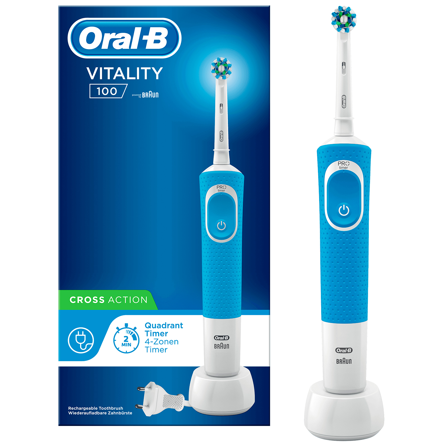 Oral-B El-tandbørste Vitality 100 CrossAction Blue