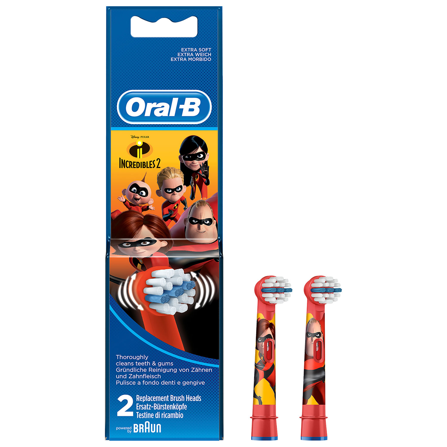 Oral-B Børstehoveder Til Børn Incredibles 2 stk.