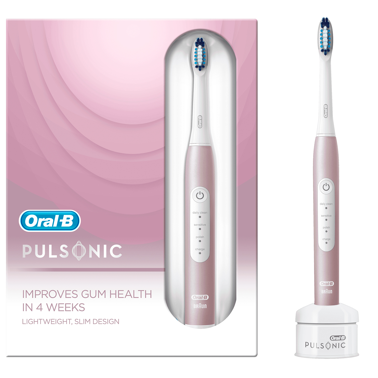 Oral-B Pulsonic Elektrische Zahnbürste Slim Luxe Rosegold 4000