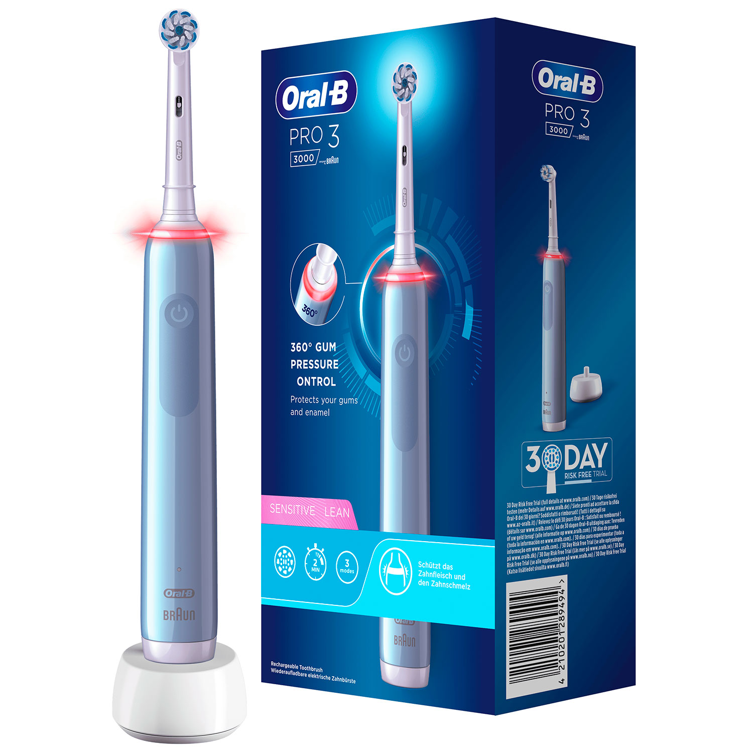 Oral-B Elektrische Zahnbürste Pro 3 3000 Sensitive Clean BLAU