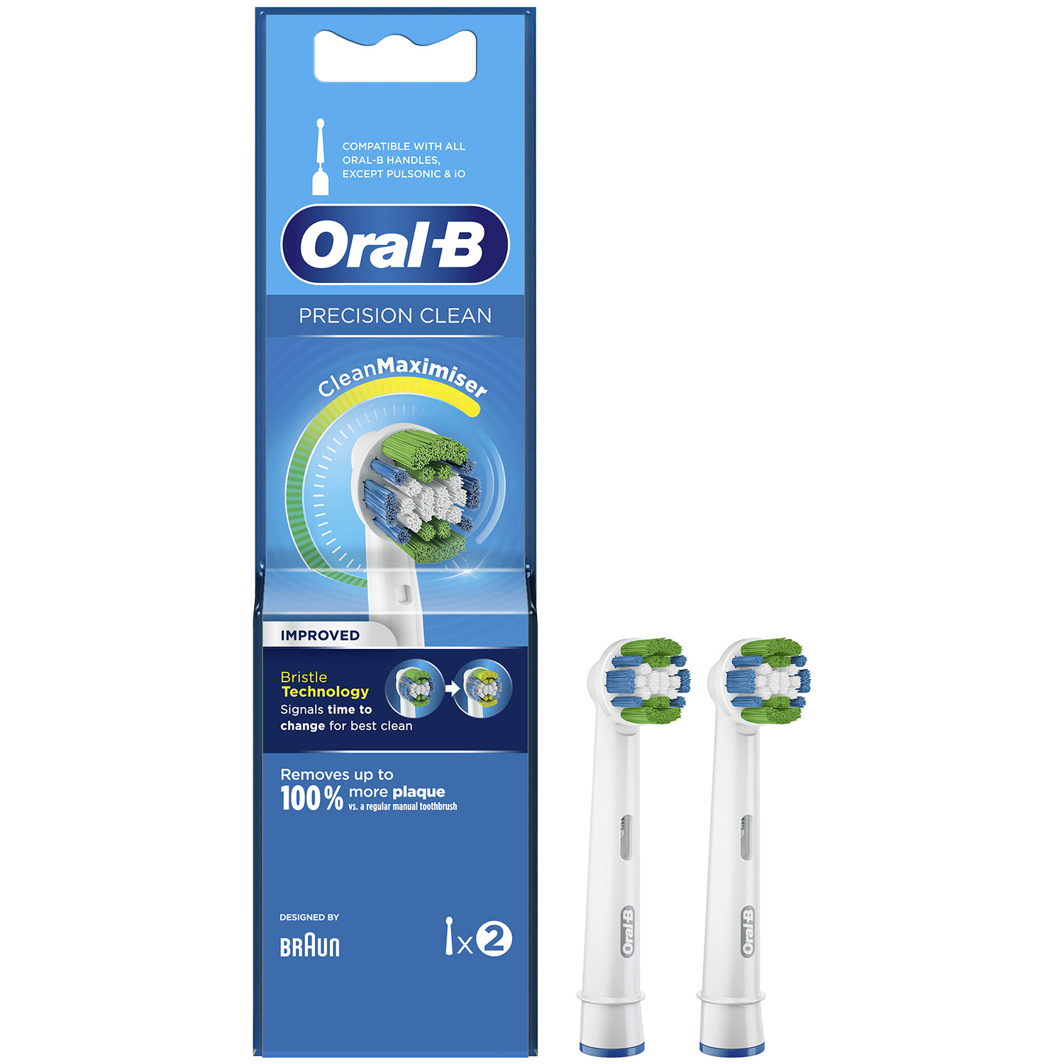 Oral-B Børstehoveder Precision Clean CleanMaximiser 2 stk.