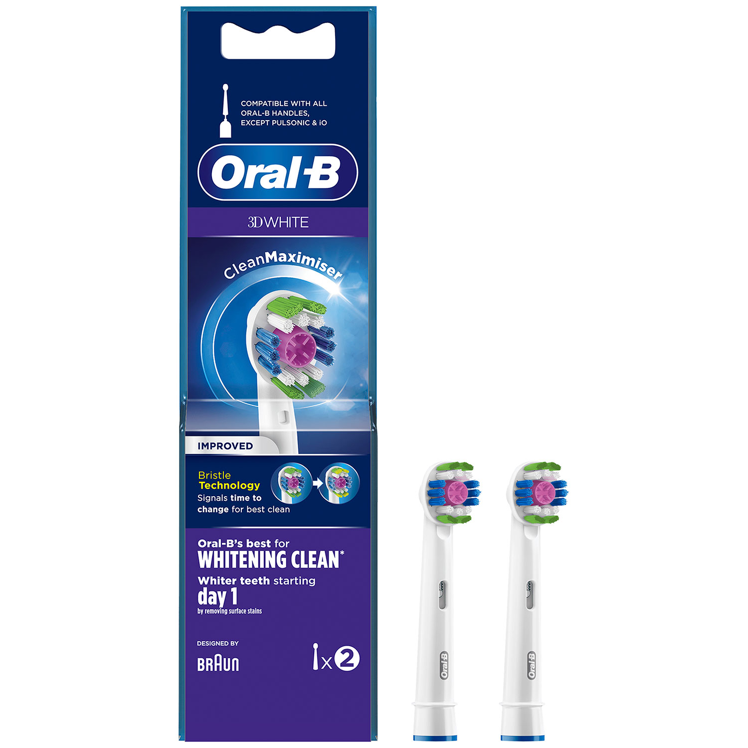 Oral-B 3D White CleanMaximiser Bürstenköpfe 2 Stk.