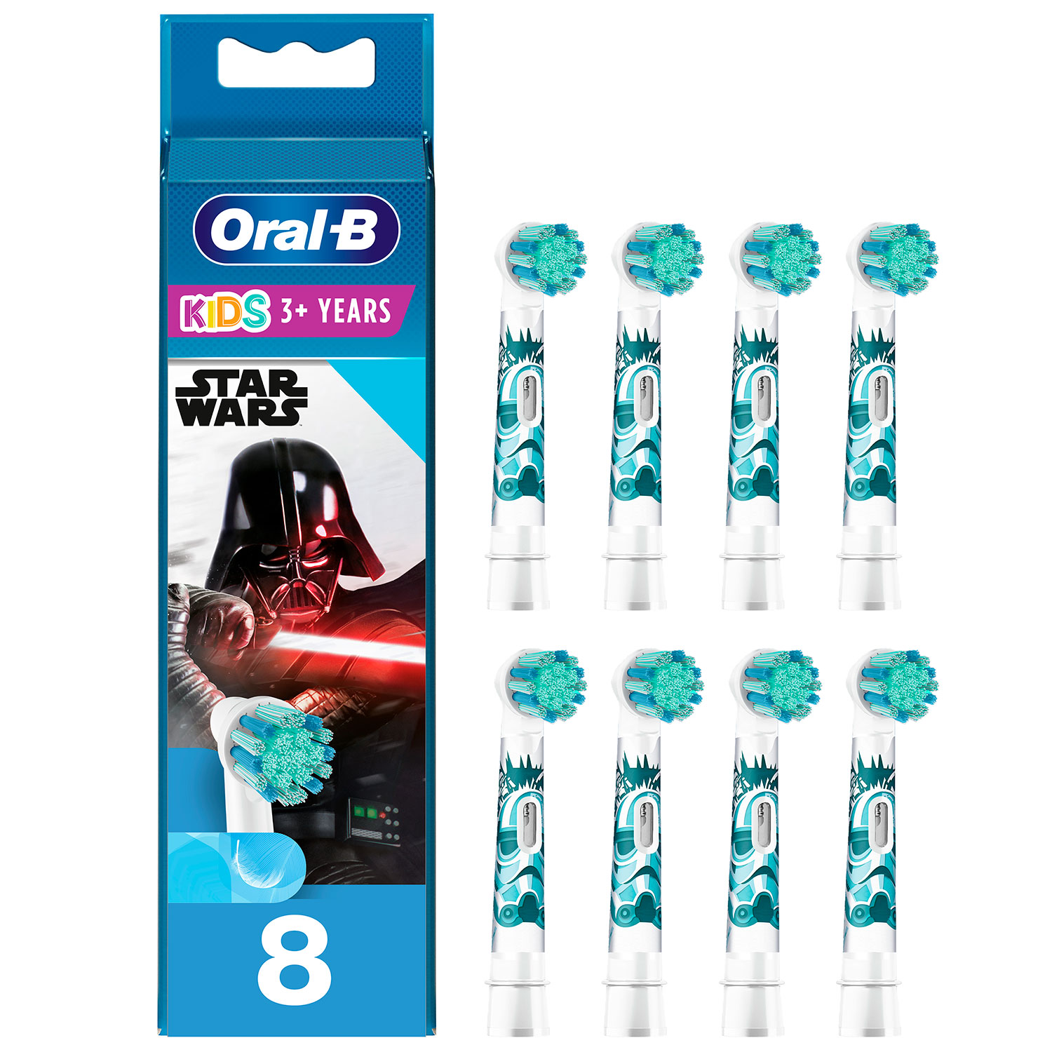 8 Stk. Oral-B Bürstenköpfe für Kinder Star Wars