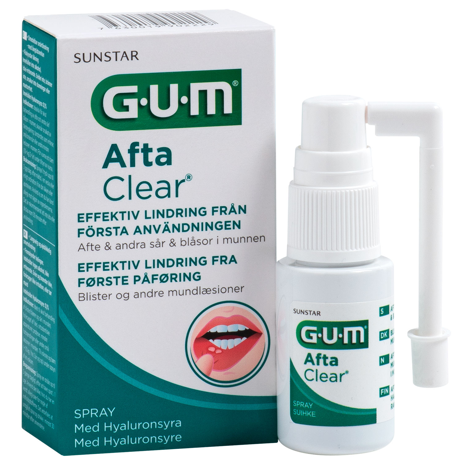 GUM AftaClear Mundspray gegen Mundblasen und Wunden 15 ml