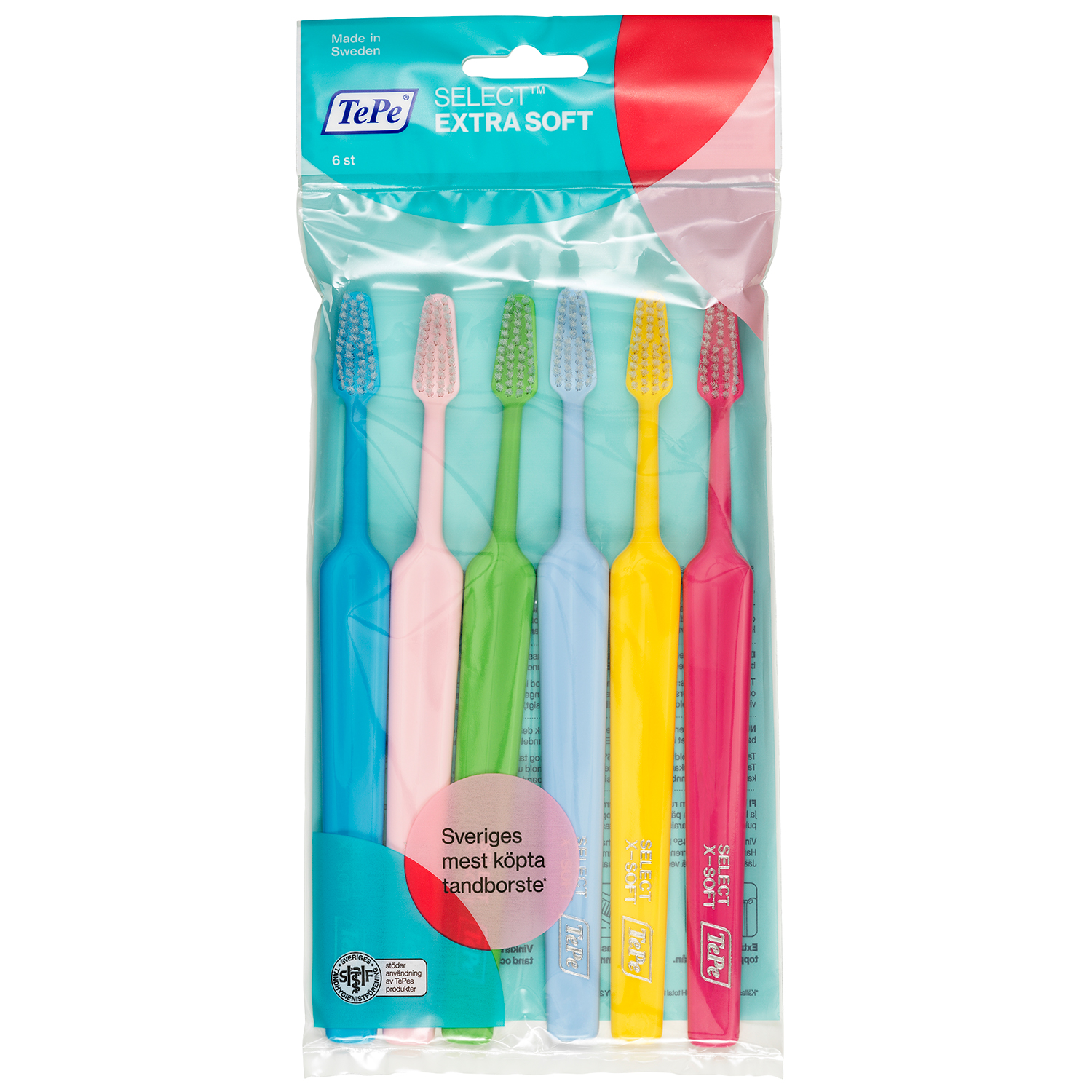 Tepe Extra Soft Zahnbürsten 6 Stk. Wählen Sie Weiche Borsten.