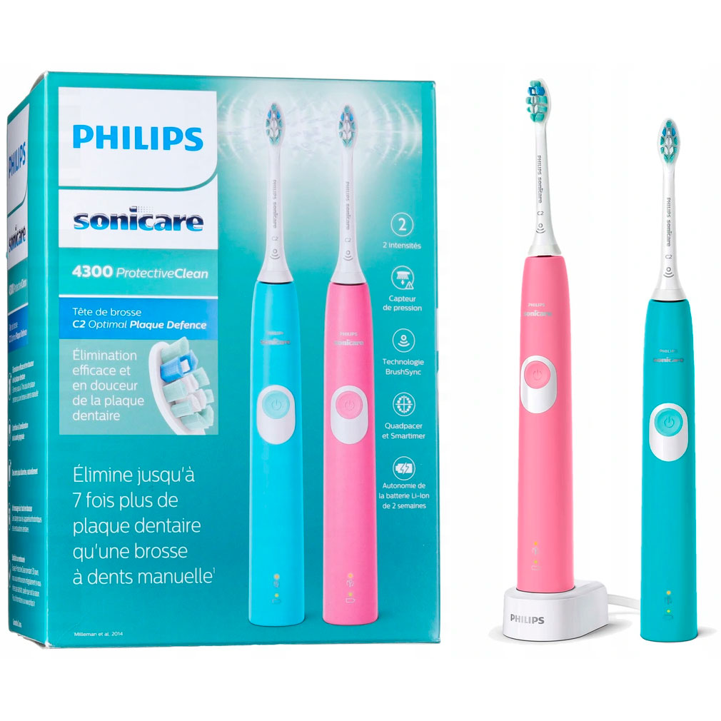 Philips Sonicare DUO 2 stk. El-tandbørster Turkis + Pink