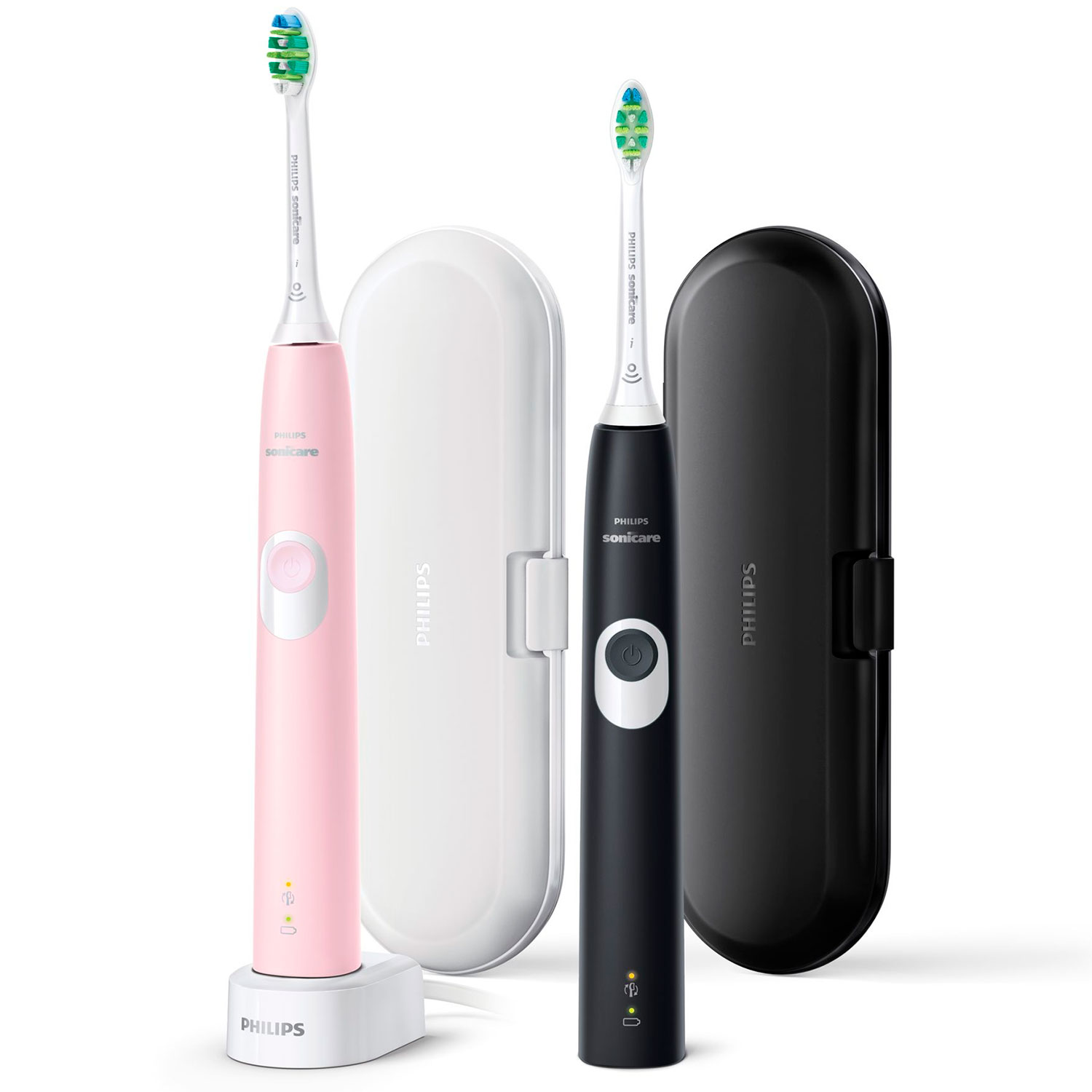 Philips Sonicare DUO Pink + Sort El-tandbørster ProtectiveClean 4300