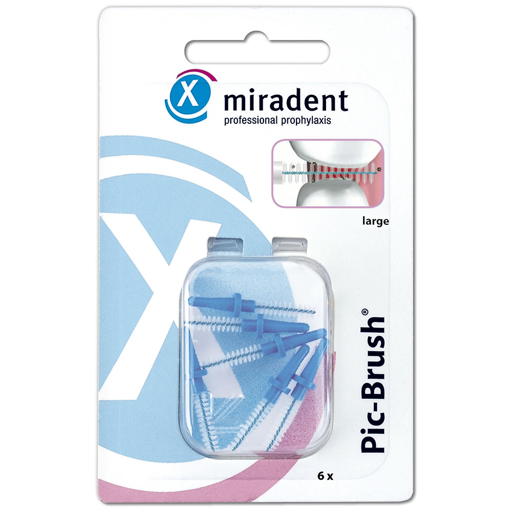 Space-Pinsel Miradent Pic- Brush Refills Large 0,8 mm BLAU