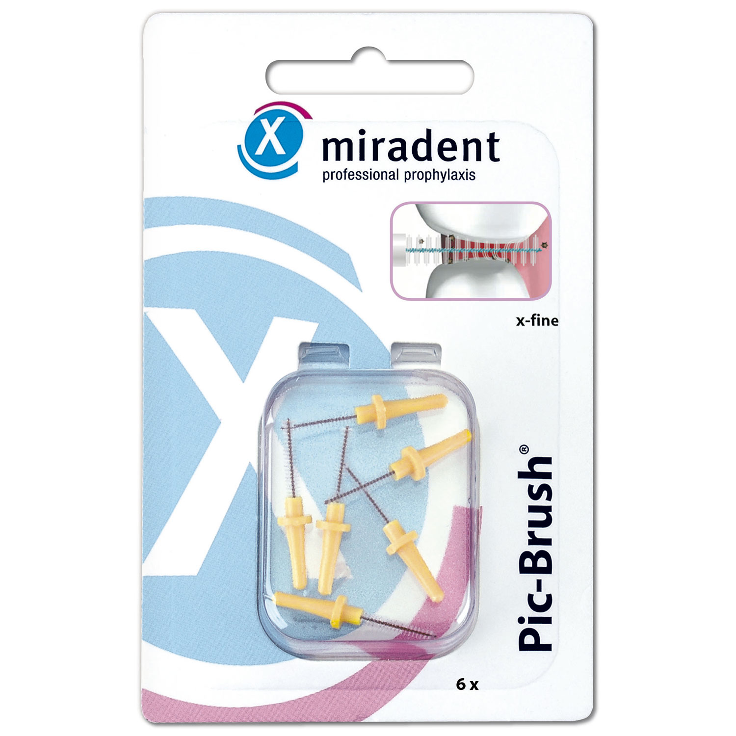 Space-Pinsel Miradent Pic- Brush Refills x-fine 0,5 mm GELB