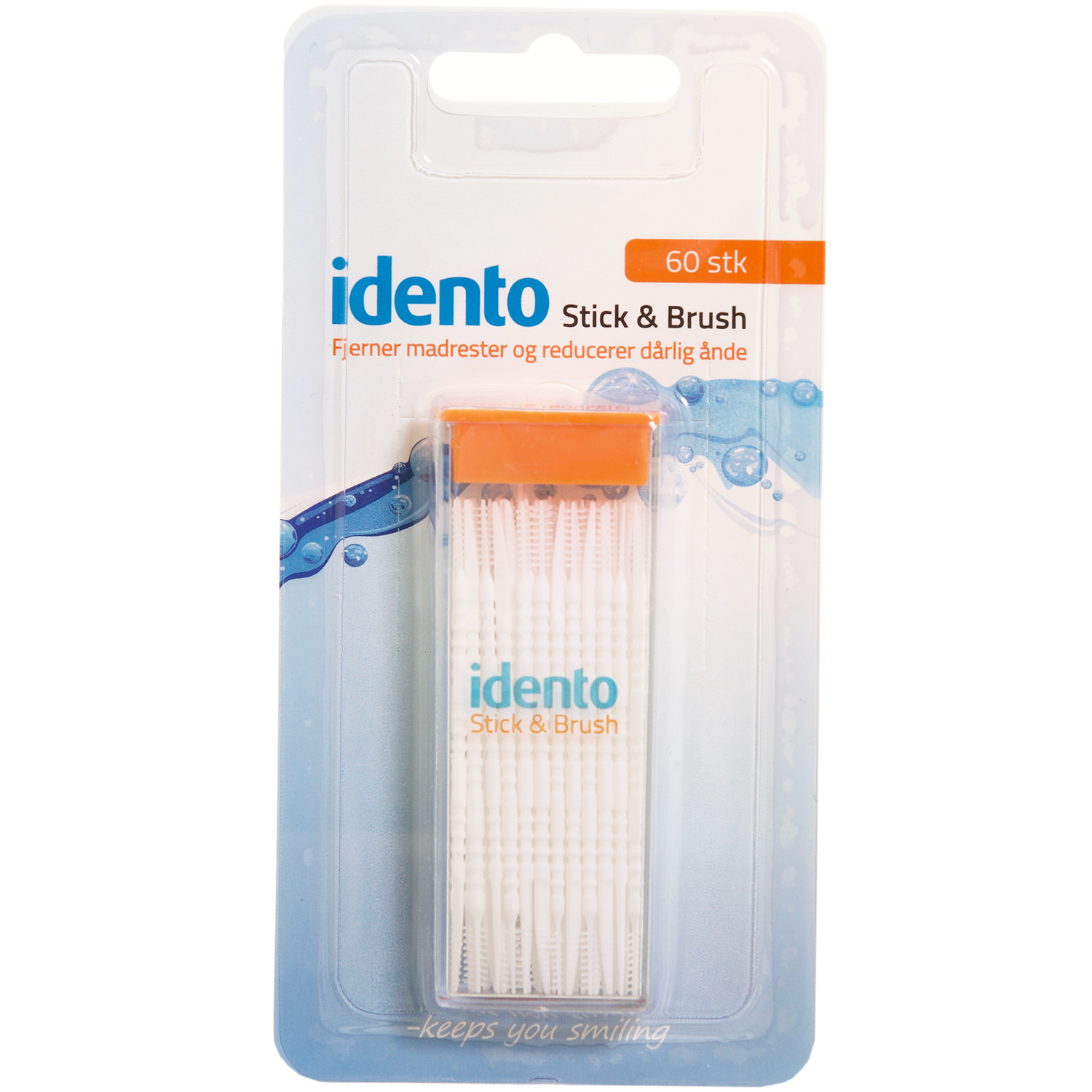 Idento Stick & Brush Tandstik + mellemrumsbørste 60 stk.