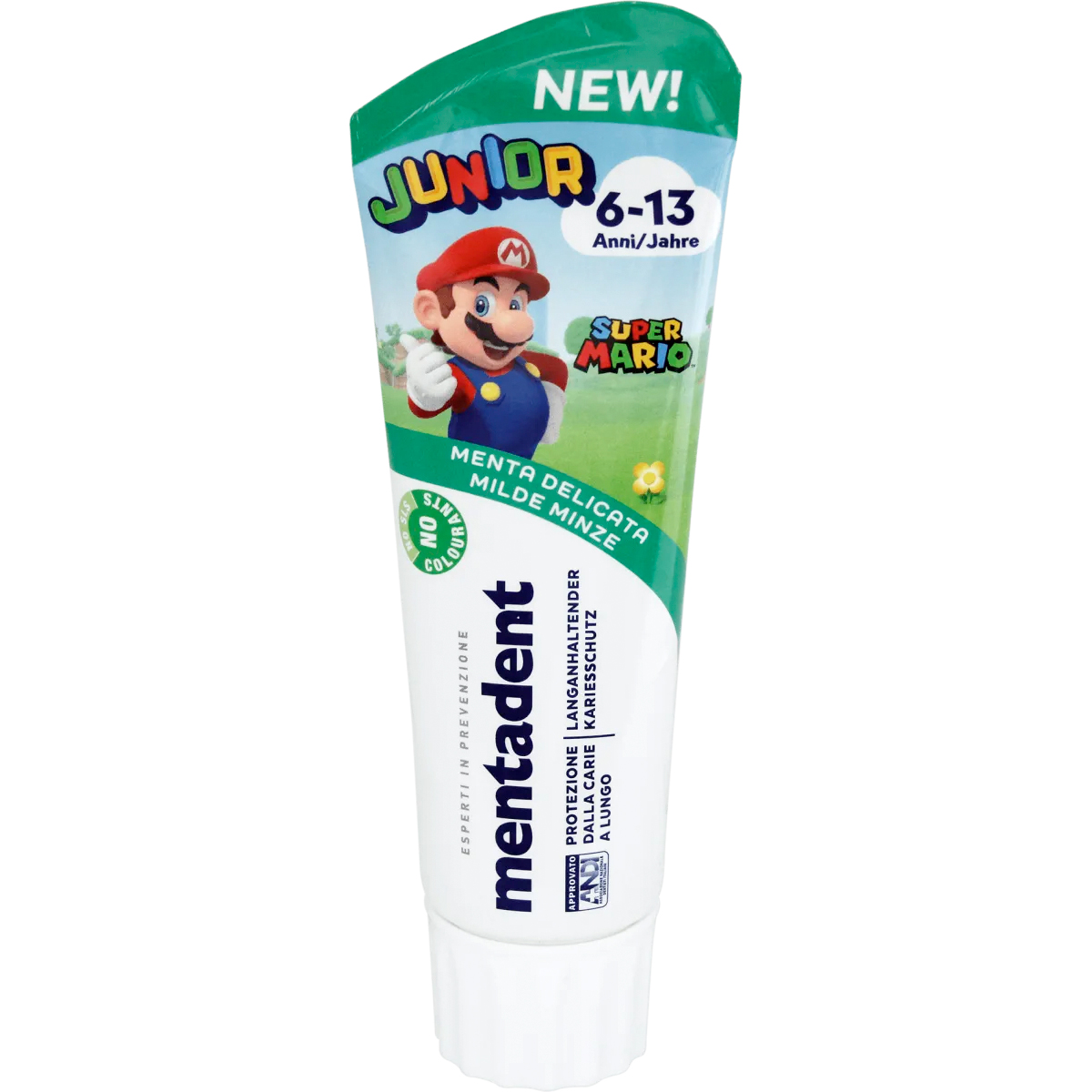Super Mario Kinderzahnpasta MENTADENT Junior ab 6 Jahren 75 ml