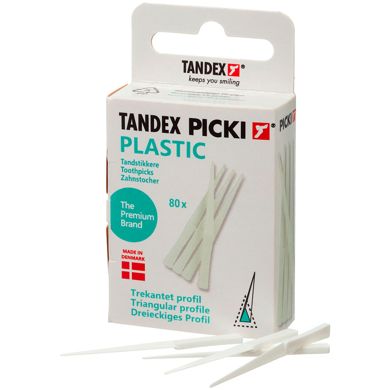 Tandex Picki Plast Tandstikker Trekantede 80 stk