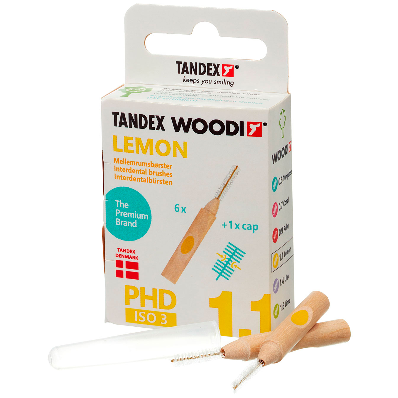 Tandex Woodi Gap-Bürsten ISO 3 LEMON