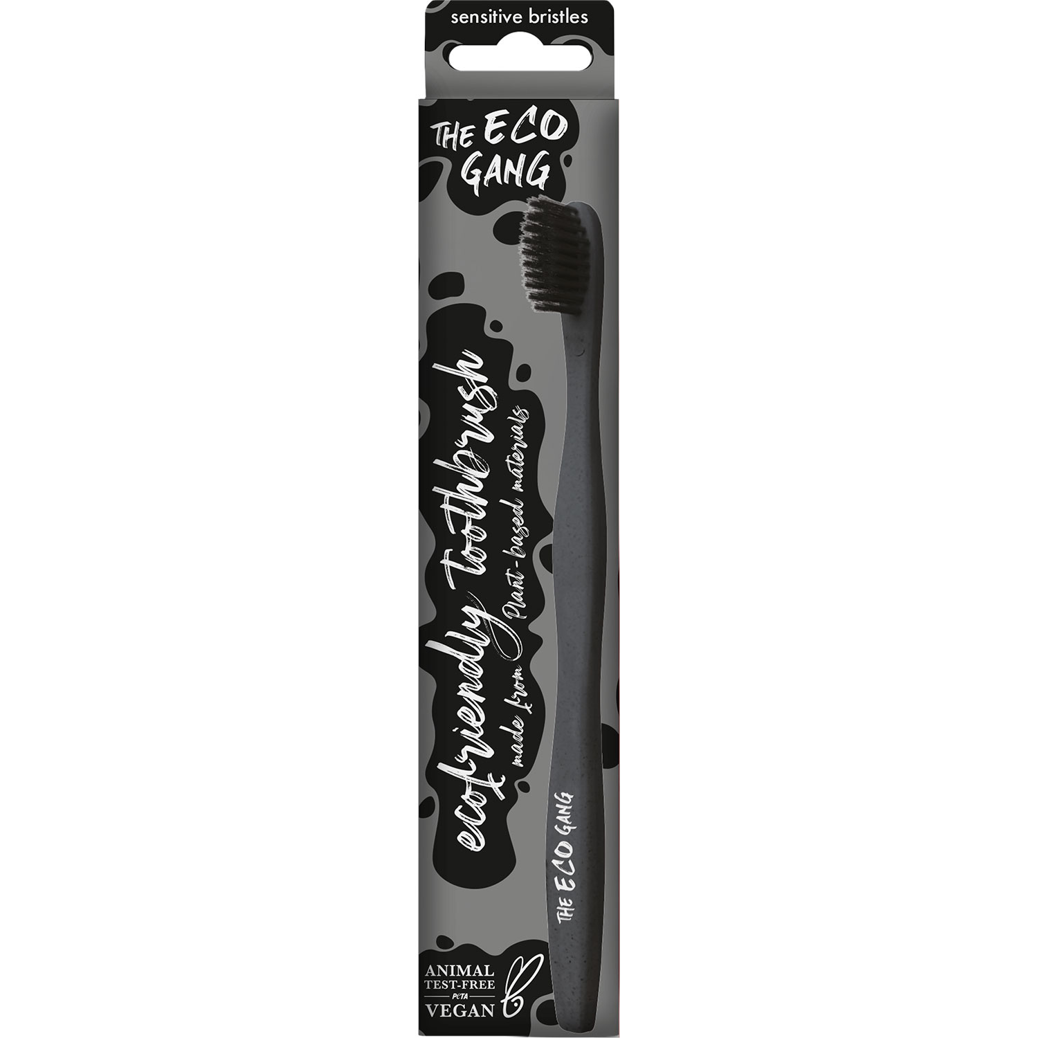 Miljøvenlig Tandbørste The Eco Gang Plantbased Sensitive Bristles SORTE BØRSTEHÅR