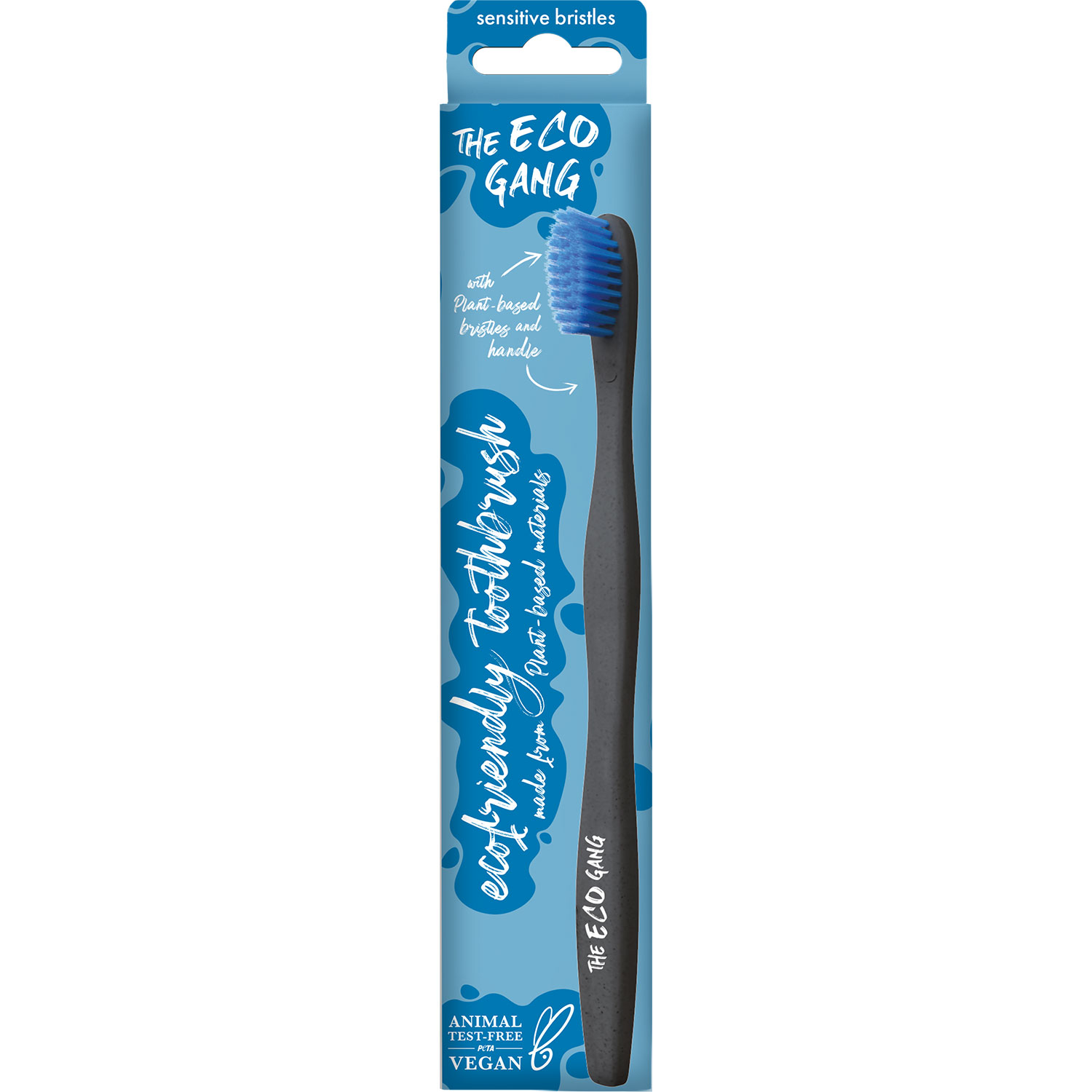 Miljøvenlig Tandbørste The Eco Gang Plantbased Sensitive Bristles BLÅ BØRSTEHÅR
