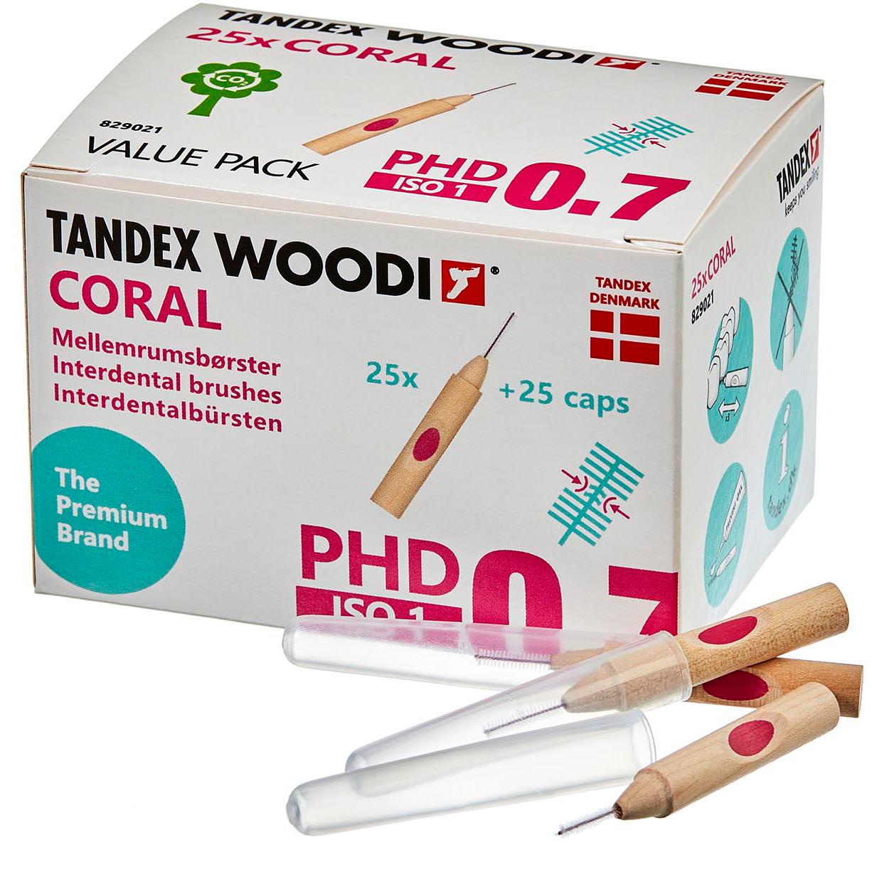 25 Stk. Tandex Woodi Gap-Bürsten ISO 1 CORAL