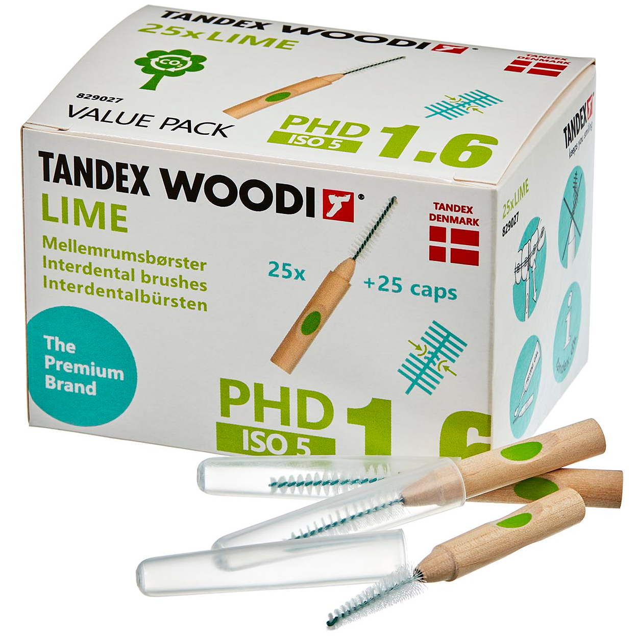 25 Stk. Tandex Woodi Gap Bürsten ISO 5 LIME