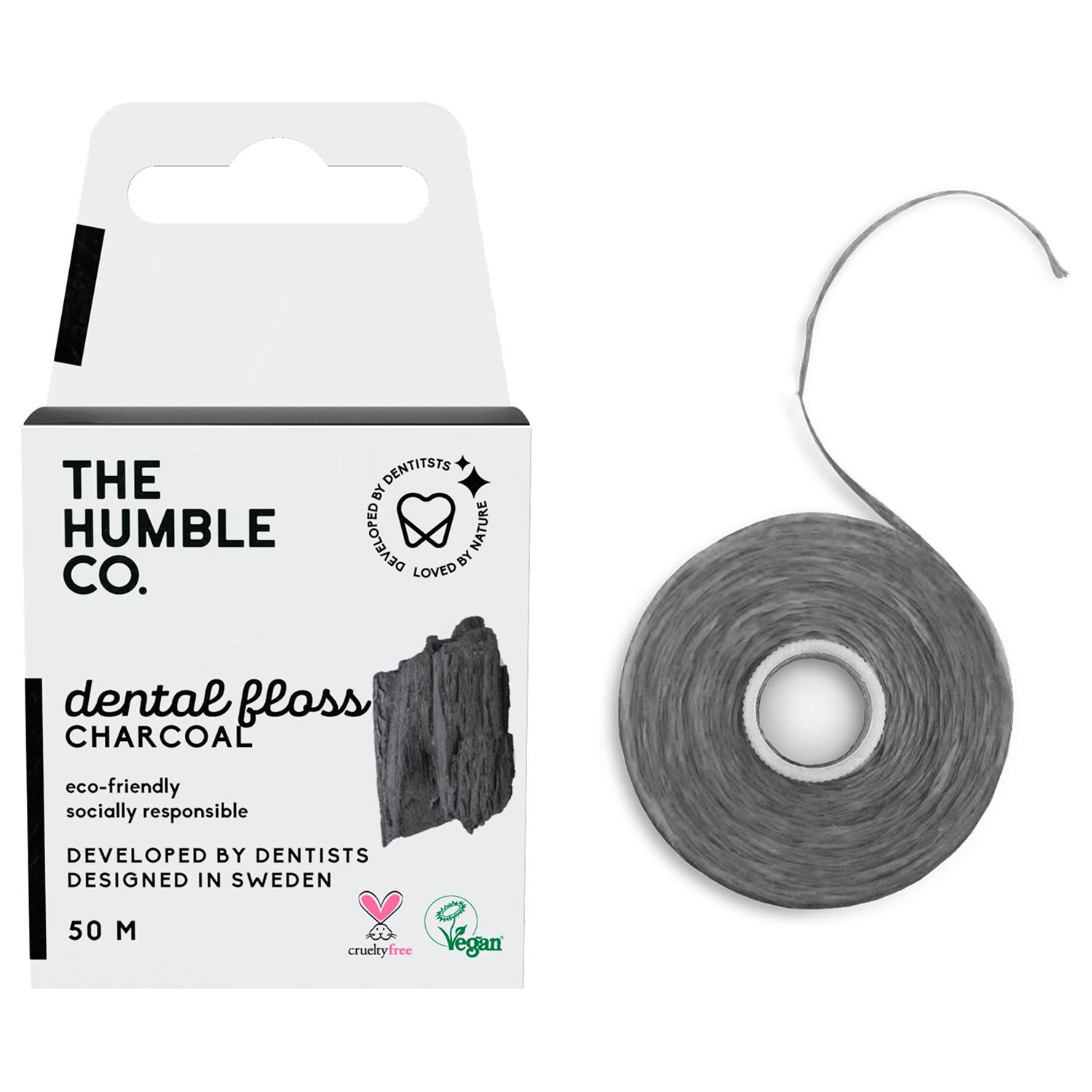 Zahnseide ohne PFAS The Humble Co. Kohle und Mint