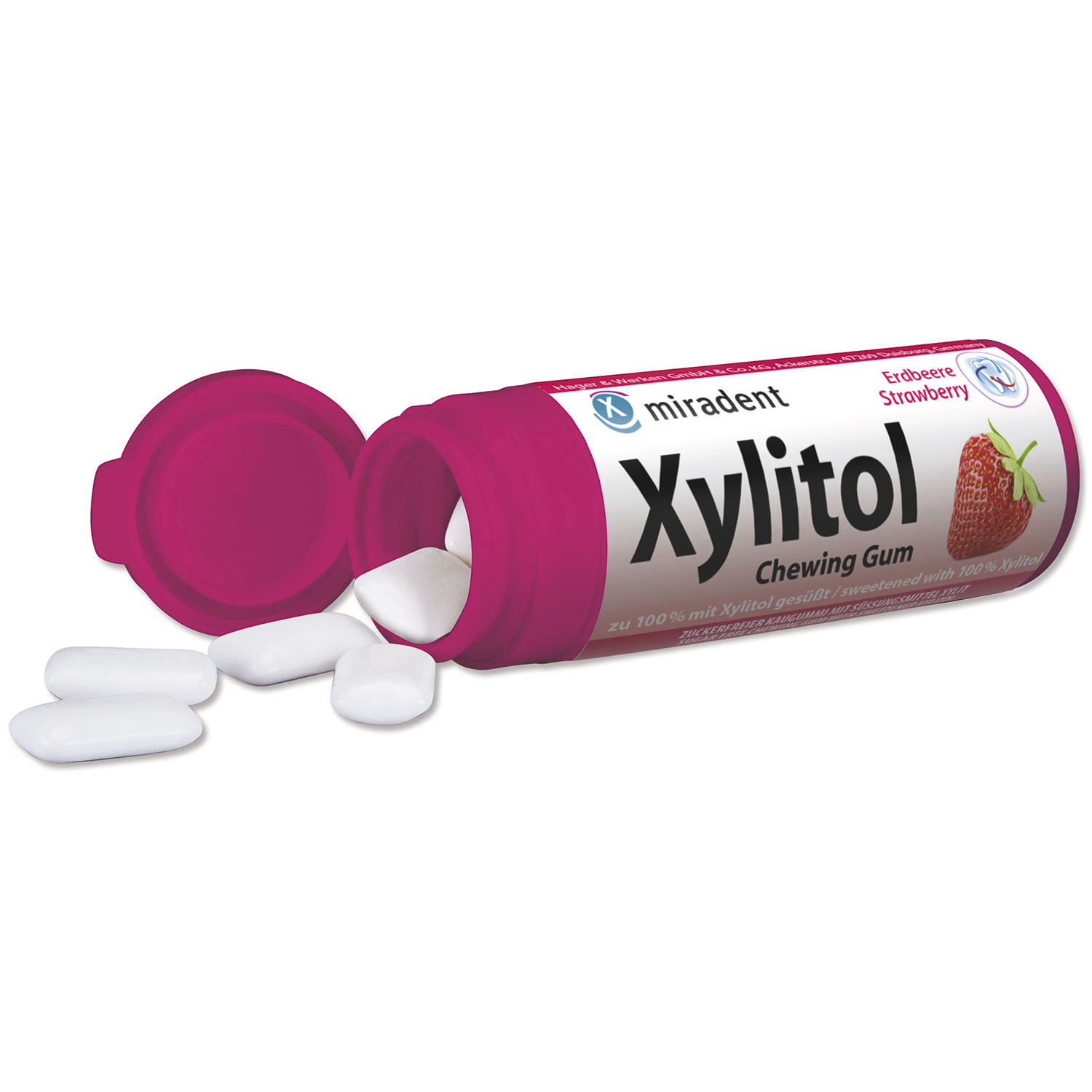 Zahnpflege Kaugummi Miradent Xylitol Strawberry
