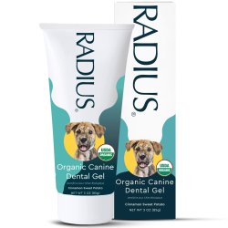 RADIUS Organic Canine Dental Gel  Ökologische Zahnpasta für Hunde mit coconut oil und süßer Kartoffel (80 ml)