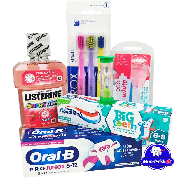 Luksuspakke for munnpleie for barn fra 6 r - 6 produkter