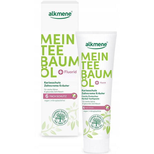 Alkmene Tea Tree -tandkrm med Protection Cavity Herbal ml