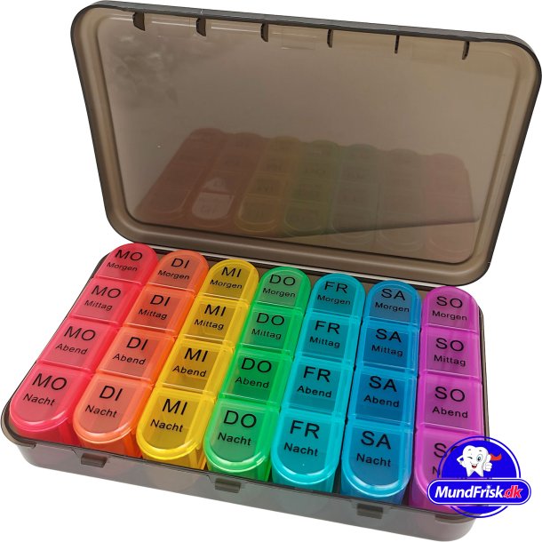 Pilleske Medicinorganisator 7 dage med 4 rum Pilleboks