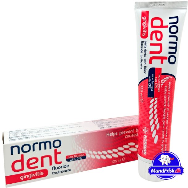 Tandkrm mot tandkttsinflammation NORMODENT Gingivit Extra Fluorid 125ml