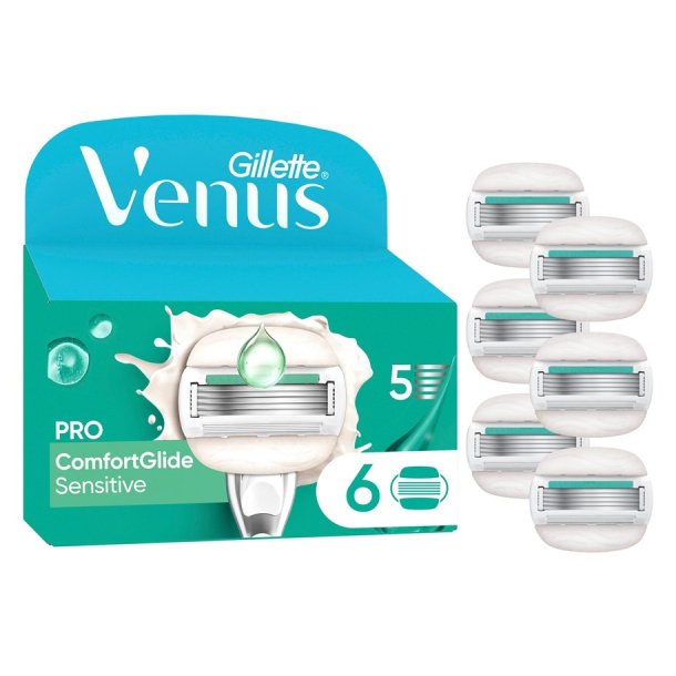 Gillette Venus Pro Comfortglide Sensitive 6 stk. Barberblade