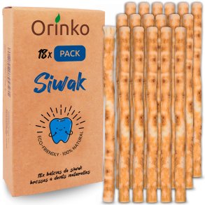 Miswak Pinde 18 stk. ORINKO Siwak Sticks 100% Naturlig Tandbrste