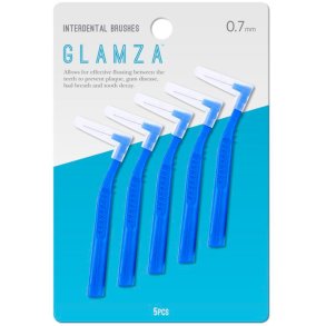GLAMZA Interdentalb�rsten abgewinkelt 5 Stk. 0,7 mm