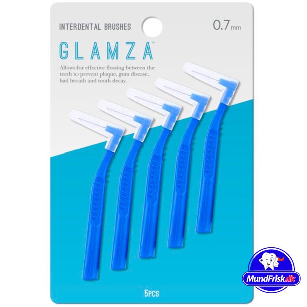 GLAMZA Interdentalborstar Vinklade 5 st. 0,7 mm